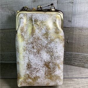 Patricia Nash Gold and White Clutch/Like New